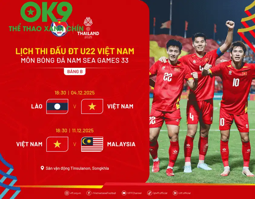 OK9 Bóng Đá Việt: Thái Lan lật kèo, U22 Việt Nam lao đao trước thềm SEA Games 33?